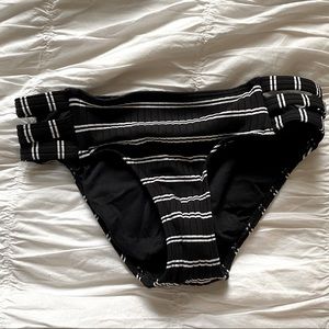 - Seafolly black and white bikini bottoms